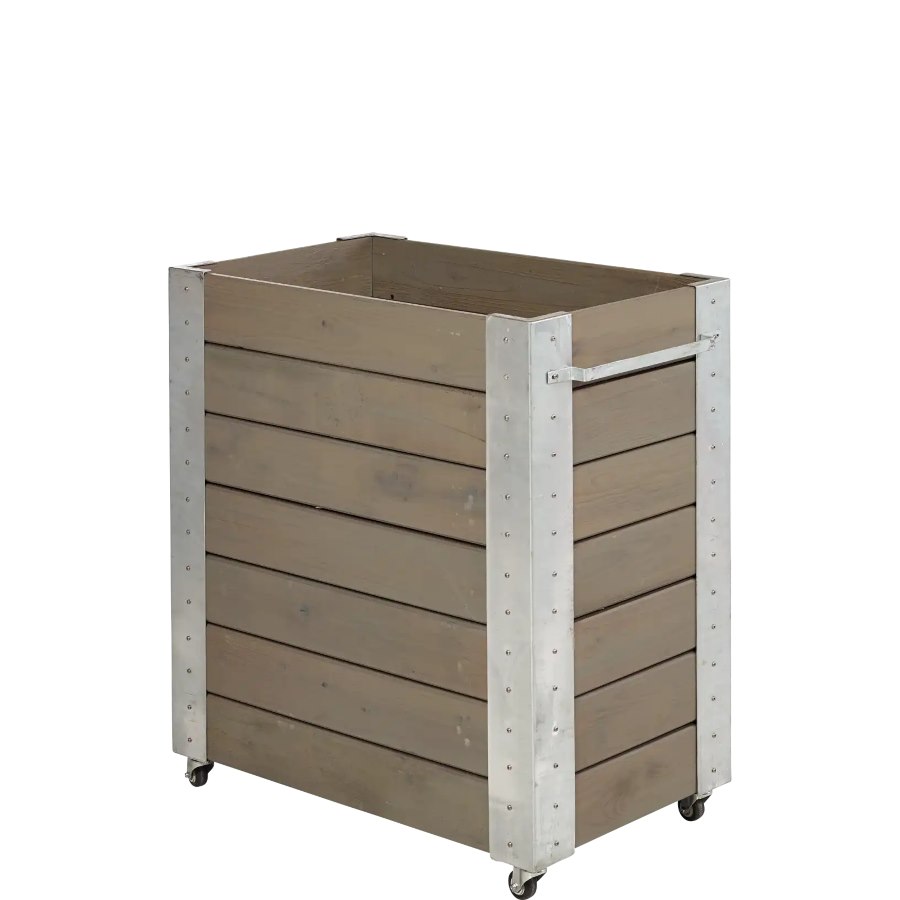 Blomlåda Cubic, 87x50x95 cm, gråbrun