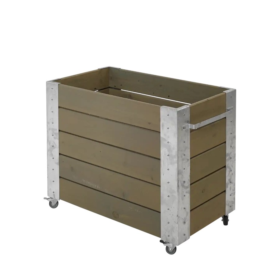 Blomlåda Cubic, 87x50x70 cm, gråbrun