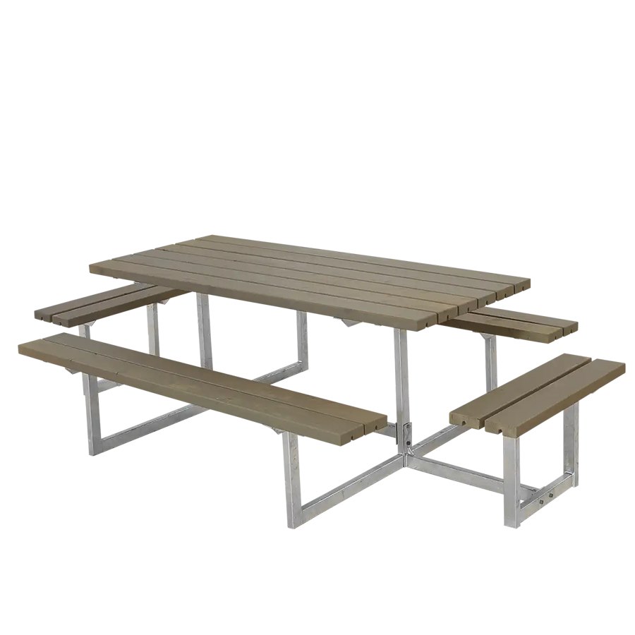 Bänkset Basic, 8-sits, gråbrun