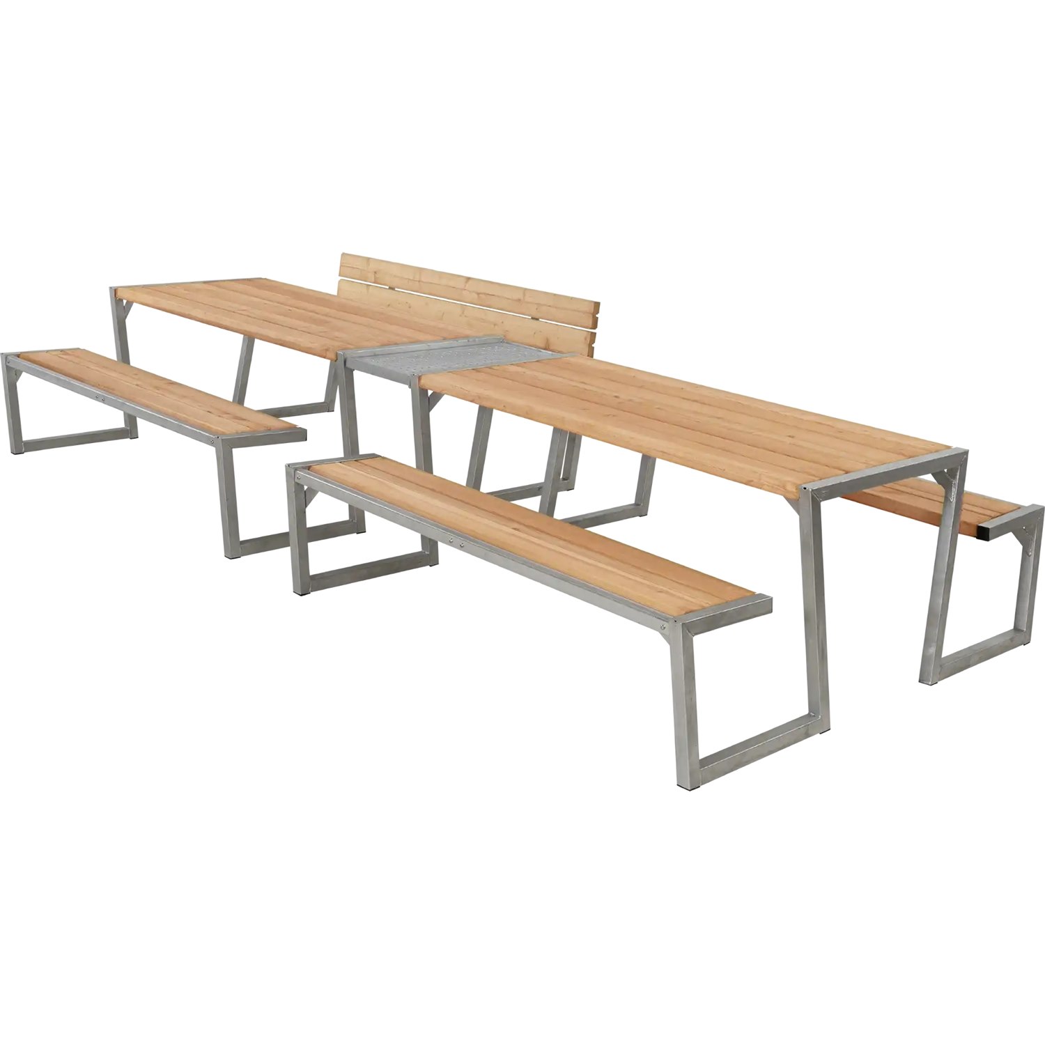 Bänkset Zigma, 12-sits, Thermowood, natur
