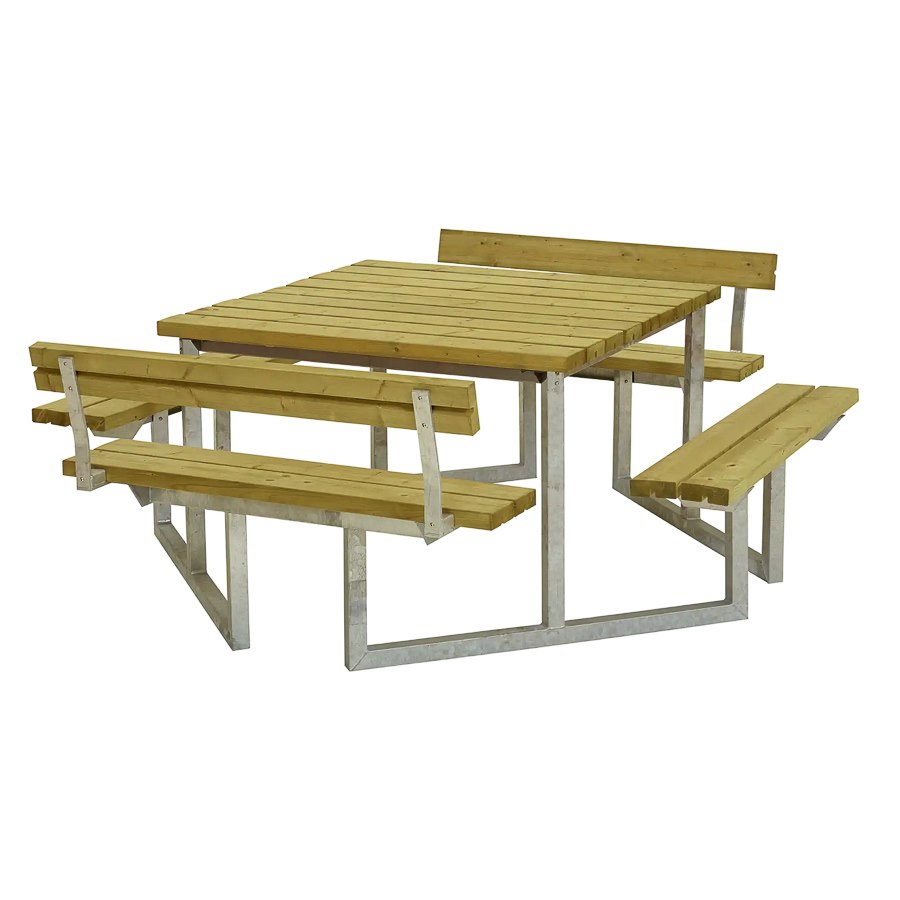 Bänkset Twist, 8-sits, 2 ryggstöd, natur