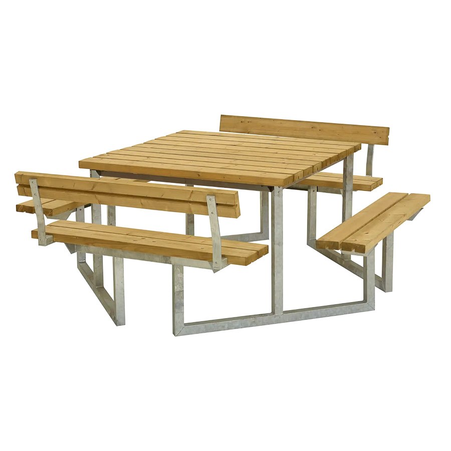 Bänkset Twist, 8-sits, 2 ryggstöd, lärk