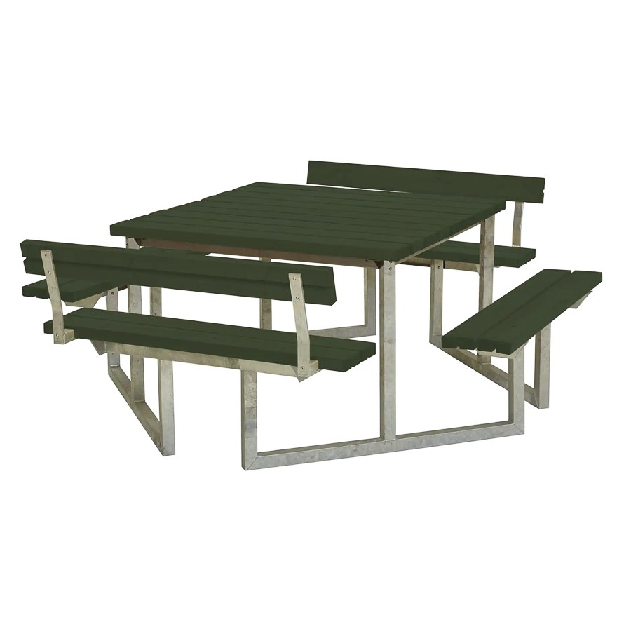 Bänkset Twist, 8-sits, 2 ryggstöd, grön