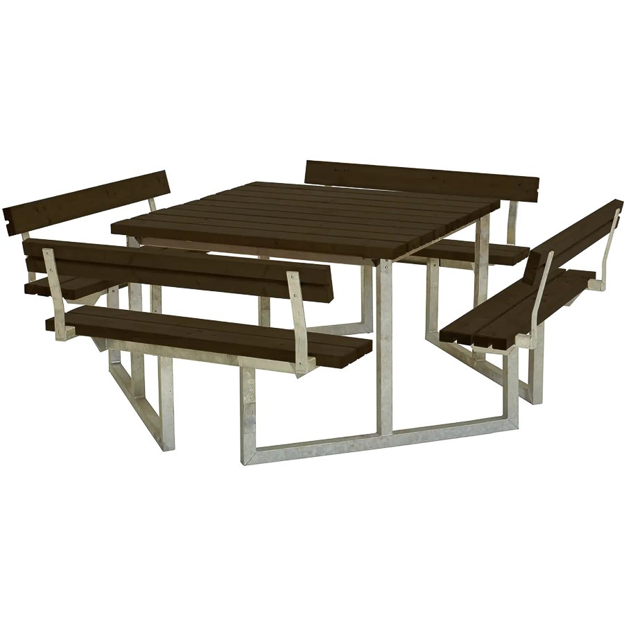 Bänkset Twist, 8-sits, 4 ryggstöd, svart
