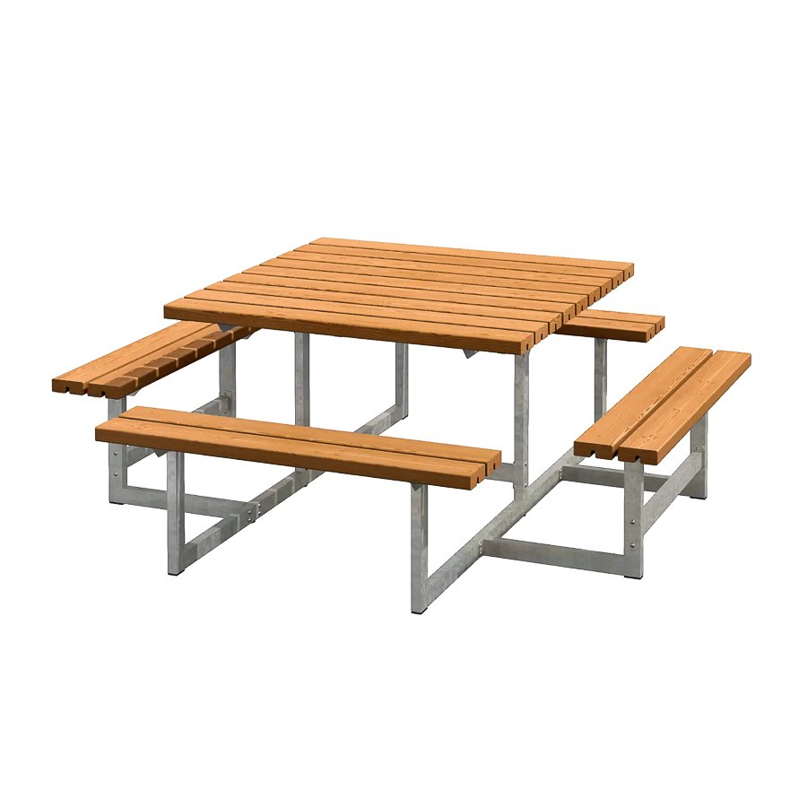 Bänkset Picnic, 8-sits, teak