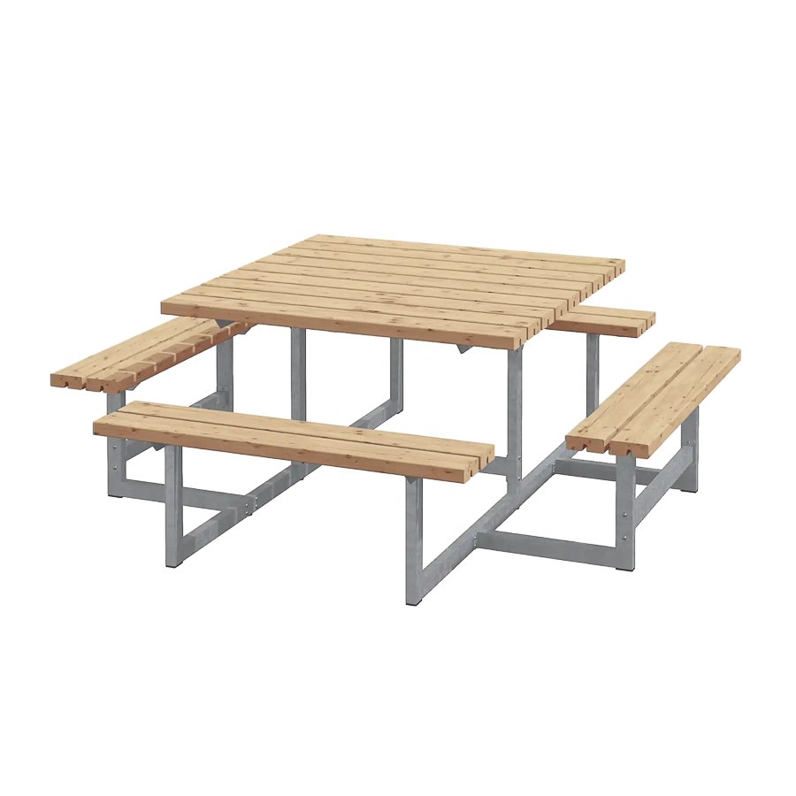 Bänkset Picnic, 8-sits, Thermowood, natur