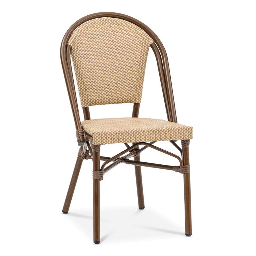 Stol Menton, sh.46 cm, stapelbar, beige
