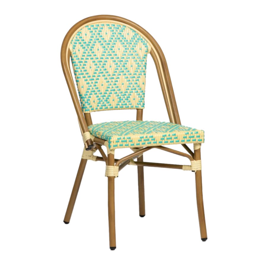 Stol Paris 35, sh. 46 cm, stapelbar, mint/beige