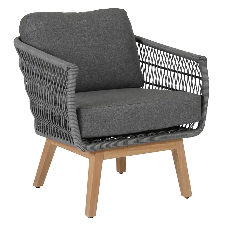 Fotölj Kenton, sh. 50 cm, grå