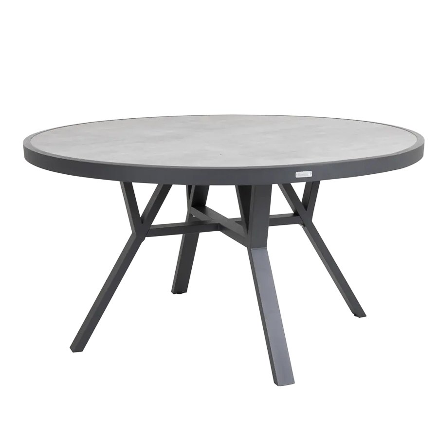 Matbord Samvaro, dia 140 cm, antracitgrå