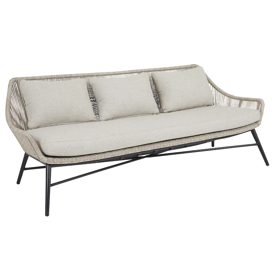 Soffa Pembroke, sh. 47 cm, 3-sits, beige