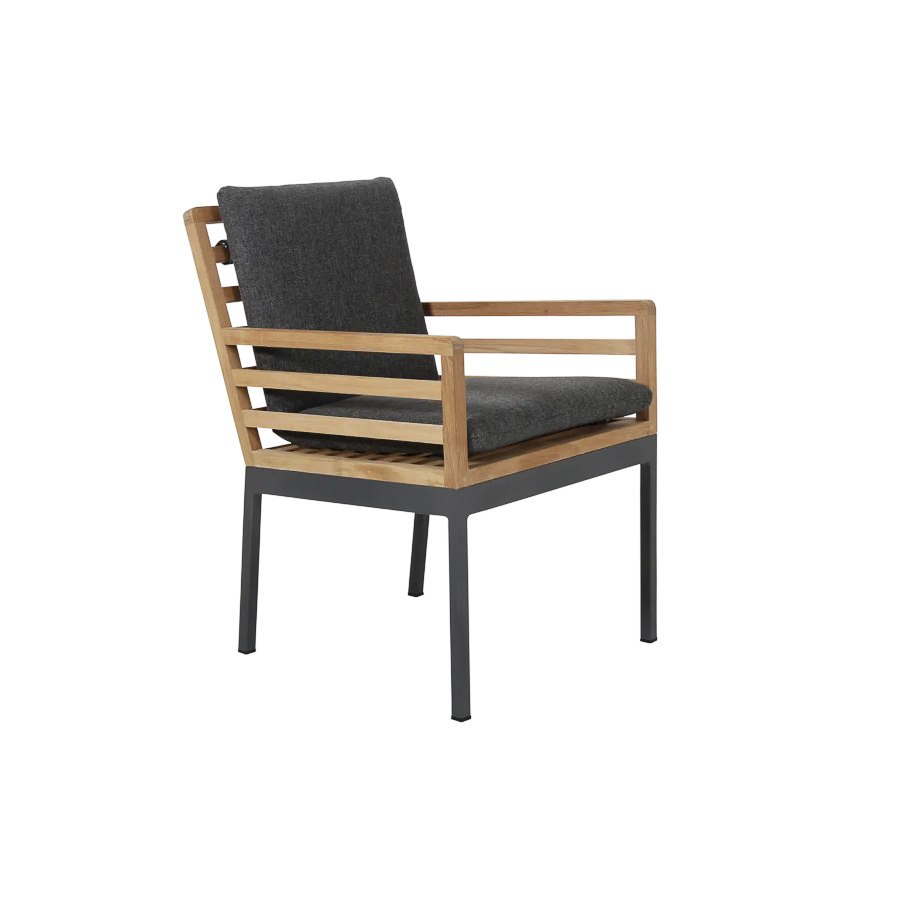 Matstol Zalongo, sh. 44 cm, natur/grå