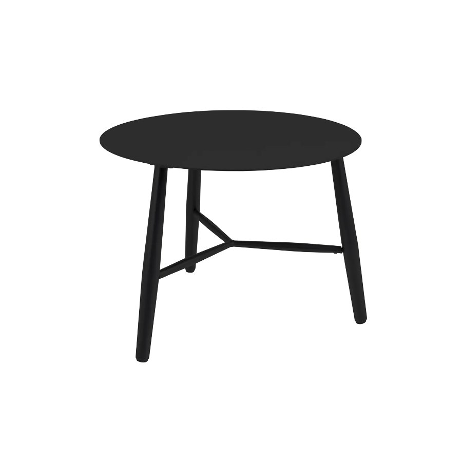 Sidobord Vannes, dia 60 cm, svart