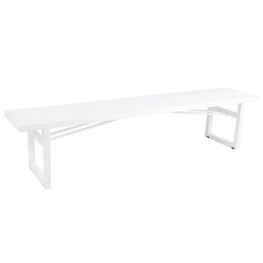 Bänk Vevi, 200 cm, vit