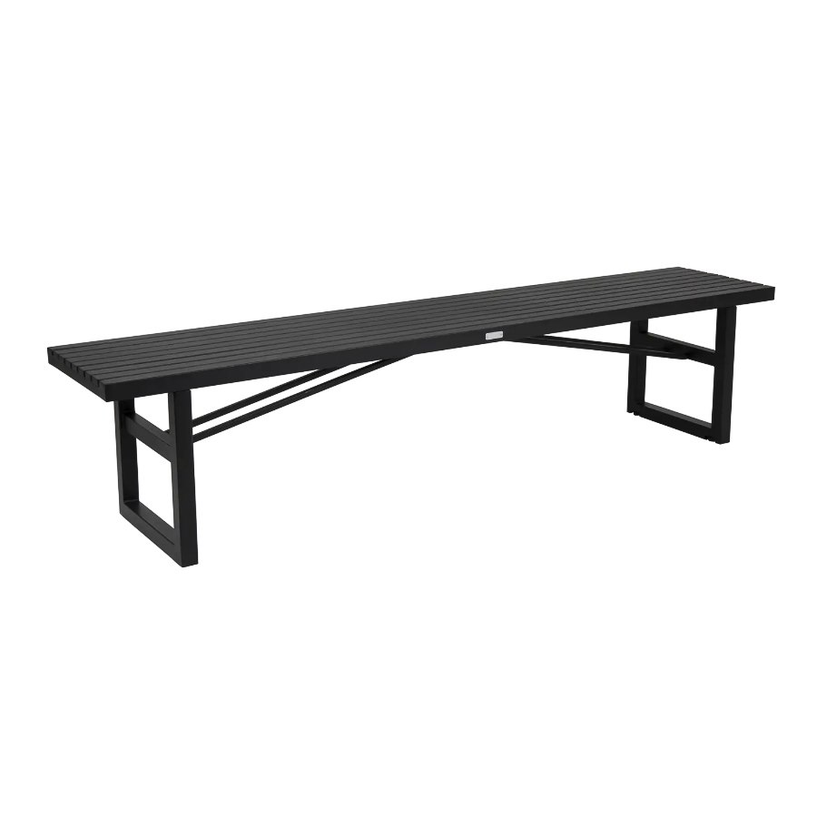Bänk Vevi, 200 cm, svart