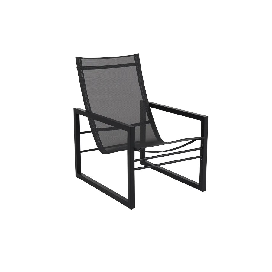 Loungefotölj Vevi, sh. 40 cm, svart