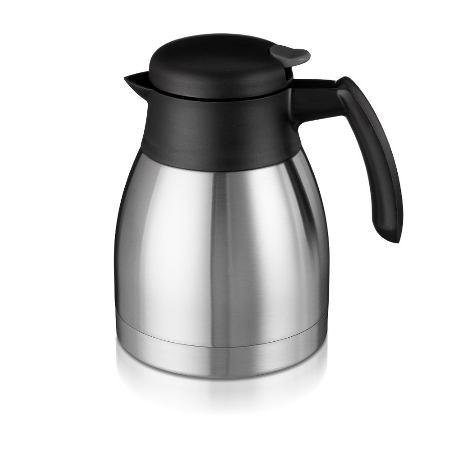 Termoskanna, 1,2L, rostfri stål/svart