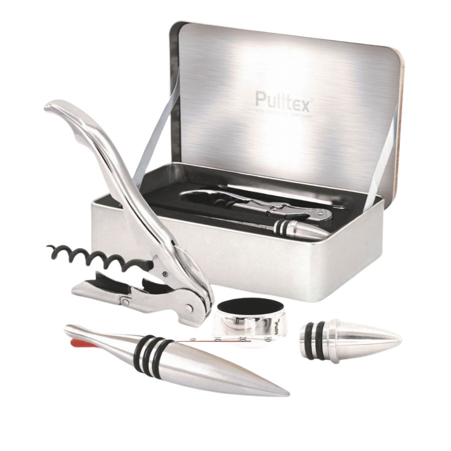 Vintillbehör Set De Luxe, 4 delar, rostfritt stål