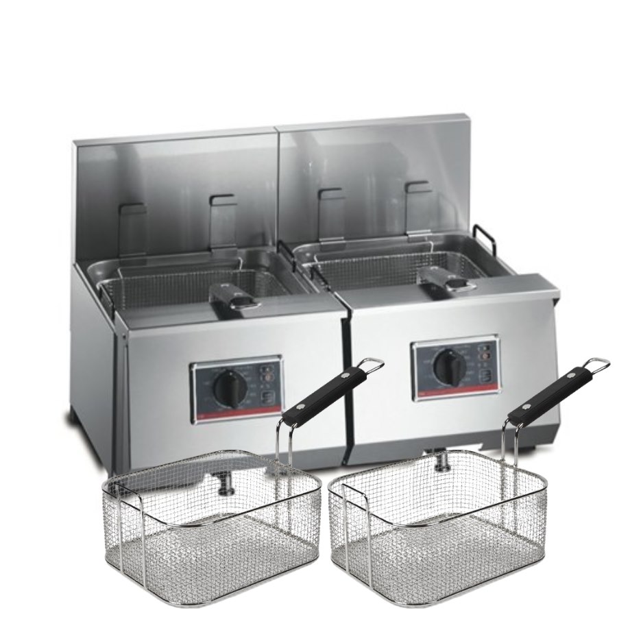 Fritös PROFI+ 8+8, 72x47,5x45,6 cm, rostfri