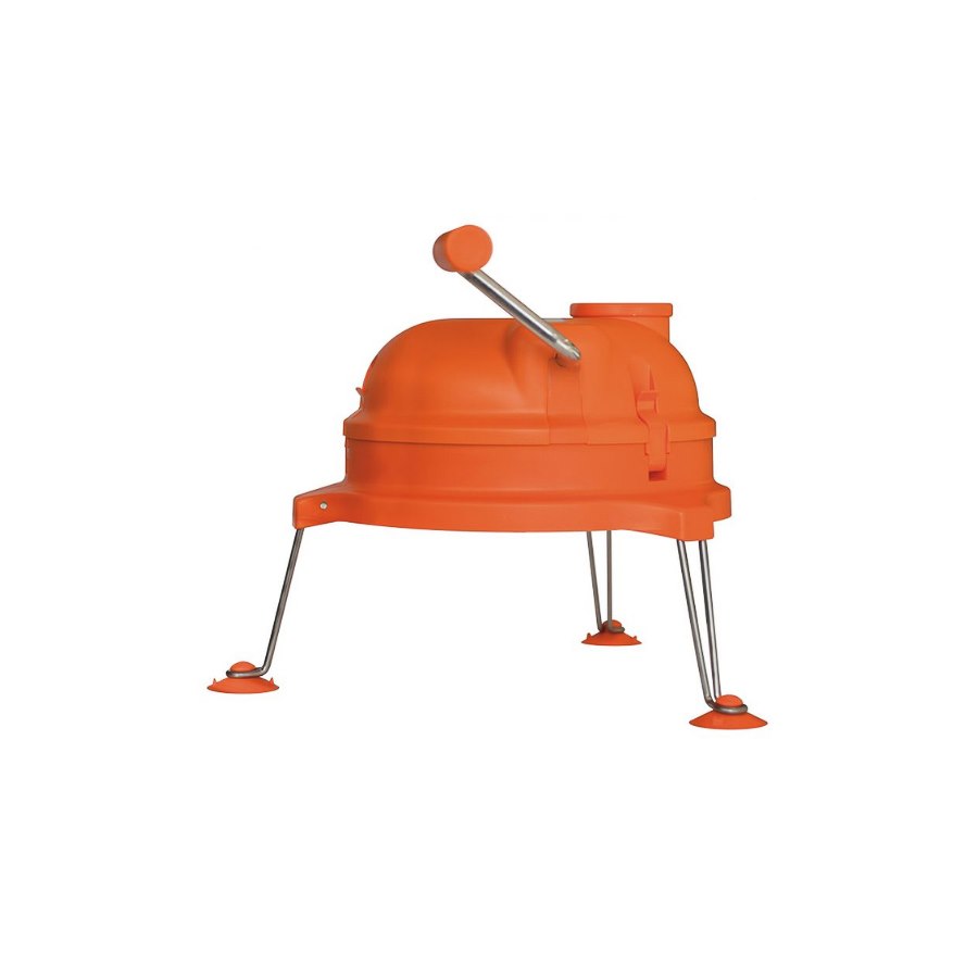 Manuell grönsaksskärare, 40×40×33 cm, orange