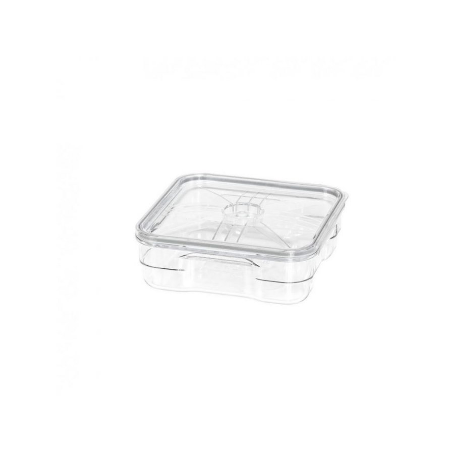 Vakuumbehållare PRO 2 L, 22,4×22,4×7,7 cm, transparent