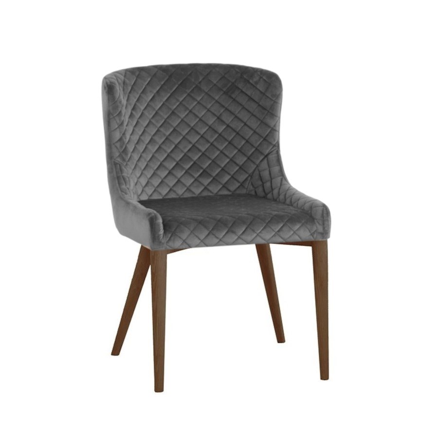 Stol Hannibal, 5 färger färger på sammet, Rökt