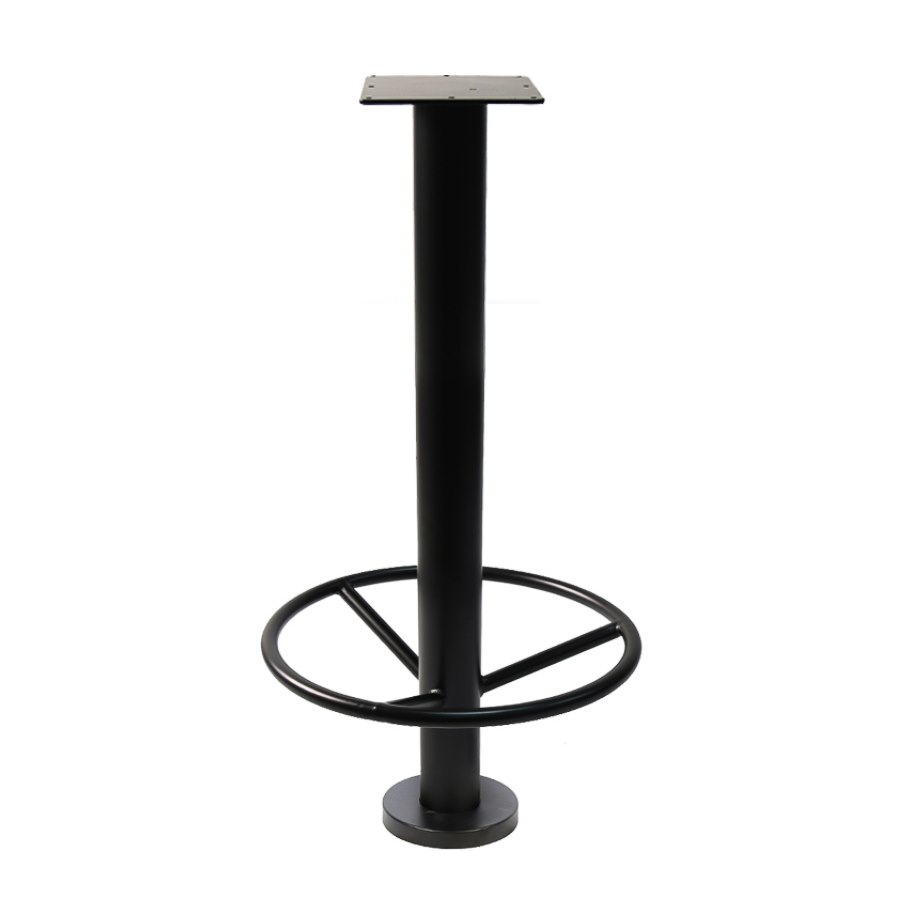 Bordsstativ Umeå, golvfast m. fotstöd, h. 110 cm, svart