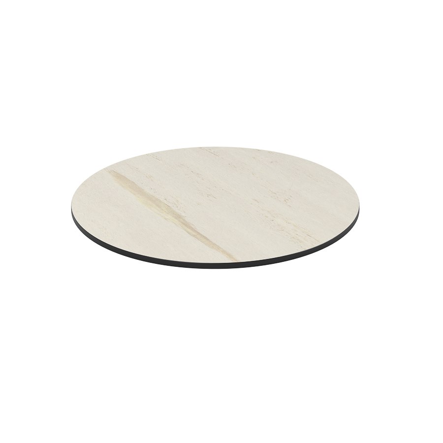 Bordsskiva kompaktlaminat, dia. 70 cm, white wood