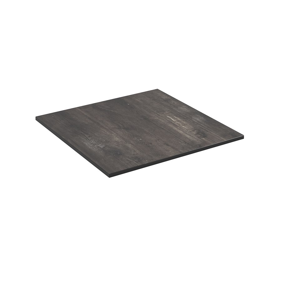 Bordsskiva kompaktlaminat, 80x80 cm, tarred wood