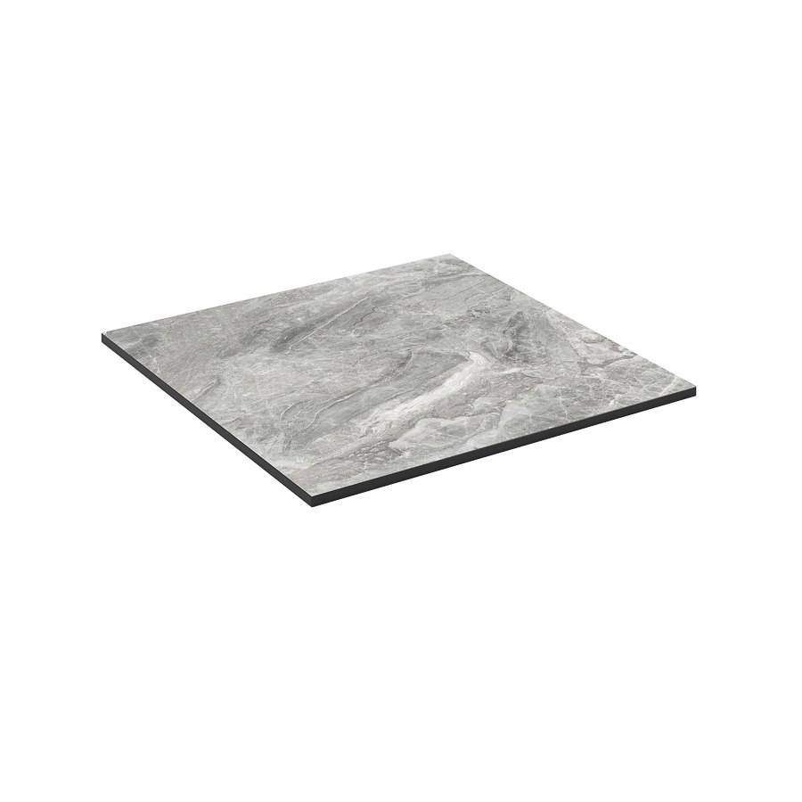 Bordsskiva kompaktlaminat, 80x80 cm, sandy grey marble