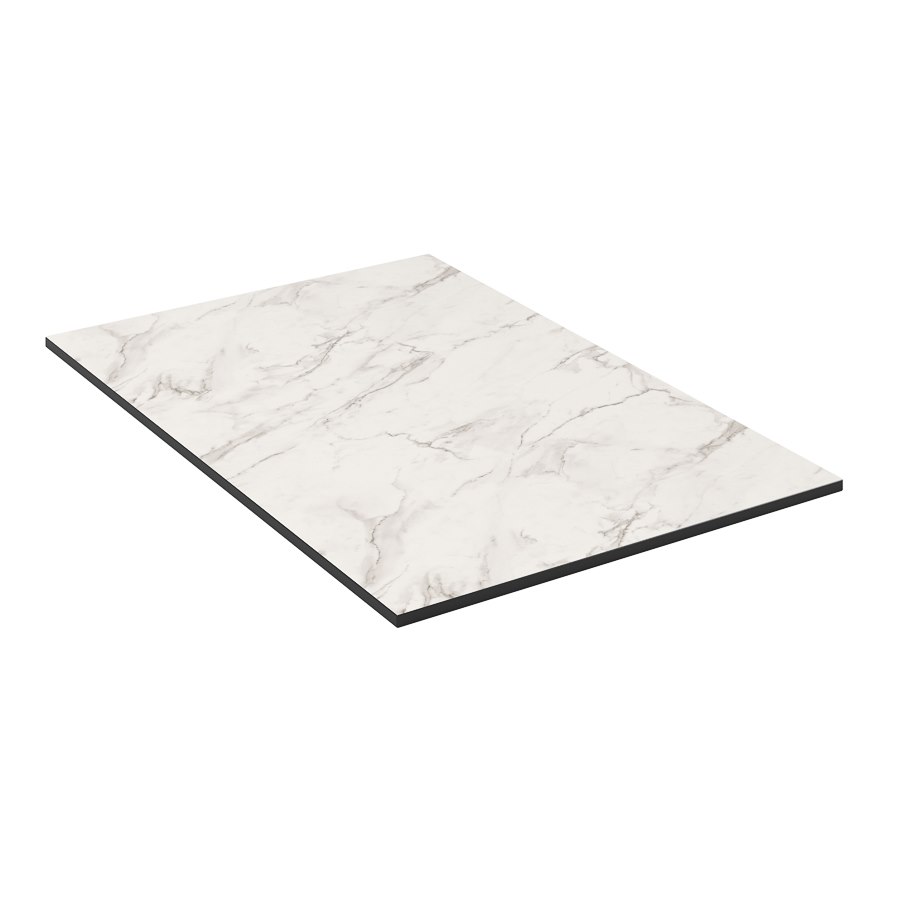 Bordsskiva kompaktlaminat, 60x70 cm, white marble