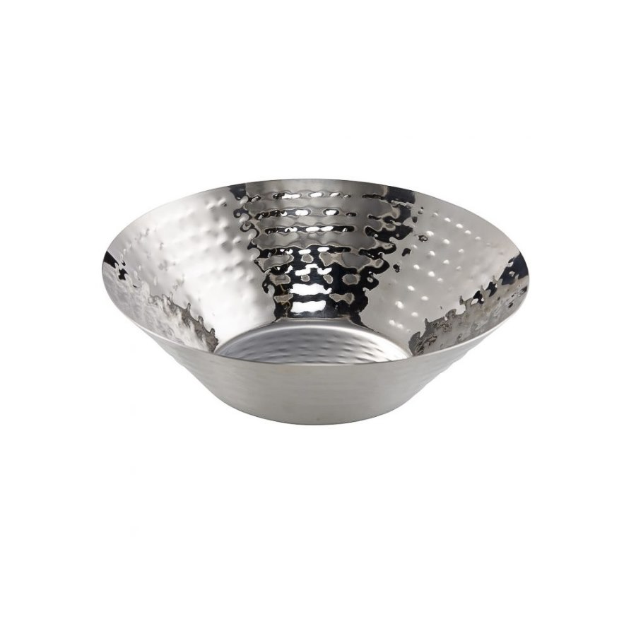 Liten bröd/matkorg, hamrad design, rostfritt stål