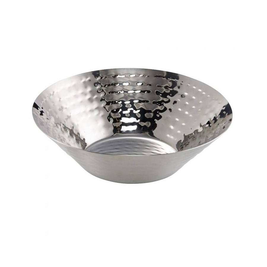 Stor bröd/matkorg, hamrad design, rostfritt stål