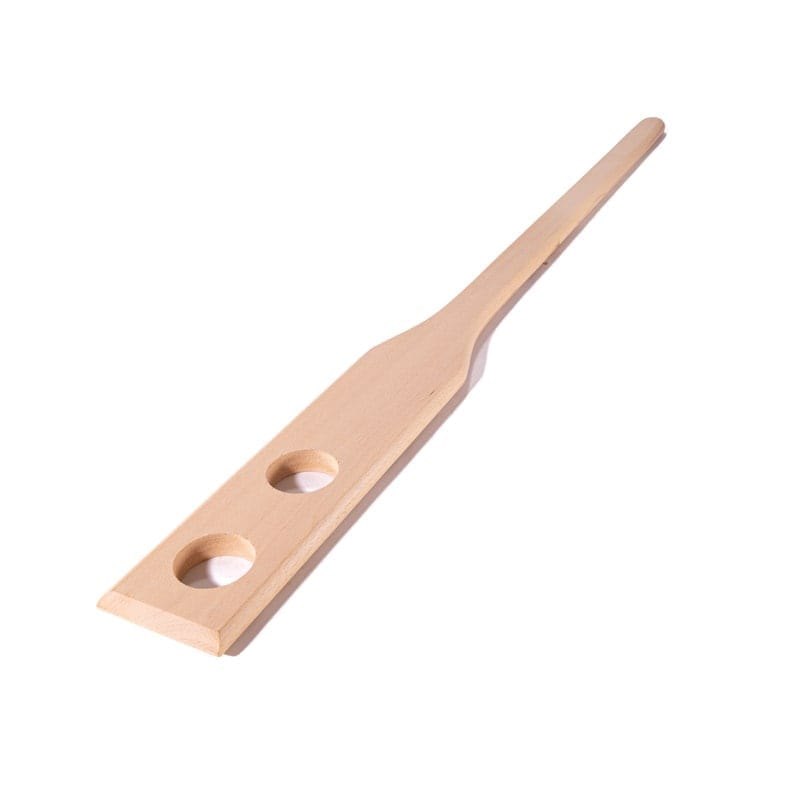 Omrörare, bokträ, 100 cm, med hål