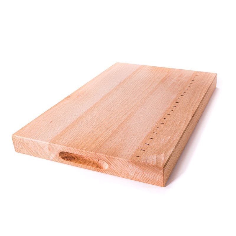 Skärbräda, bokträ, handtag, mått, oljad, 45x30x4