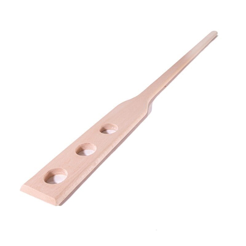 Omrörare, bokträ, 120 cm, med hål