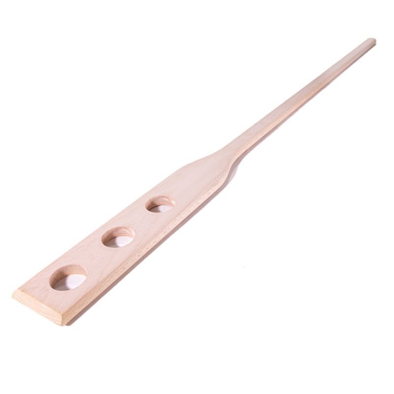 Omrörare, bokträ, 140 cm, med hål