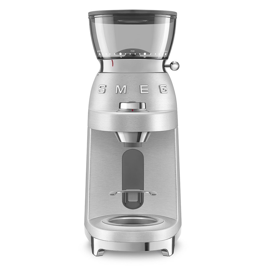Semiproffessionell kaffekvarn 50's Style, borstad, aluminium