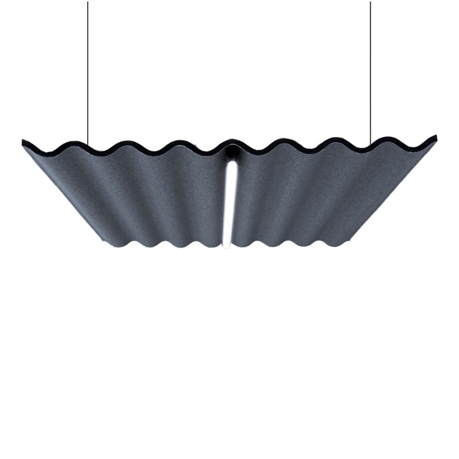 Akustikbelysning Scala, inkl. belysning i vitbetsad ask, 160x127 cm, vit