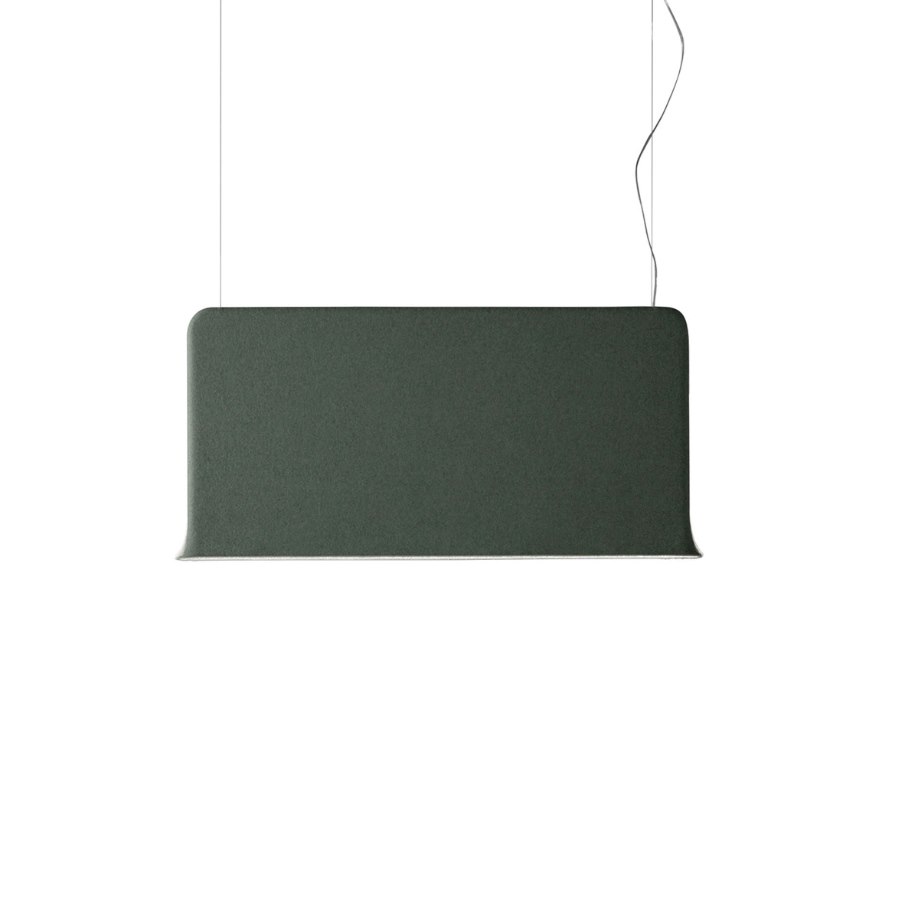 Akustikbelysning Trumpet, downlight, 164x51,5x8 cm, svart