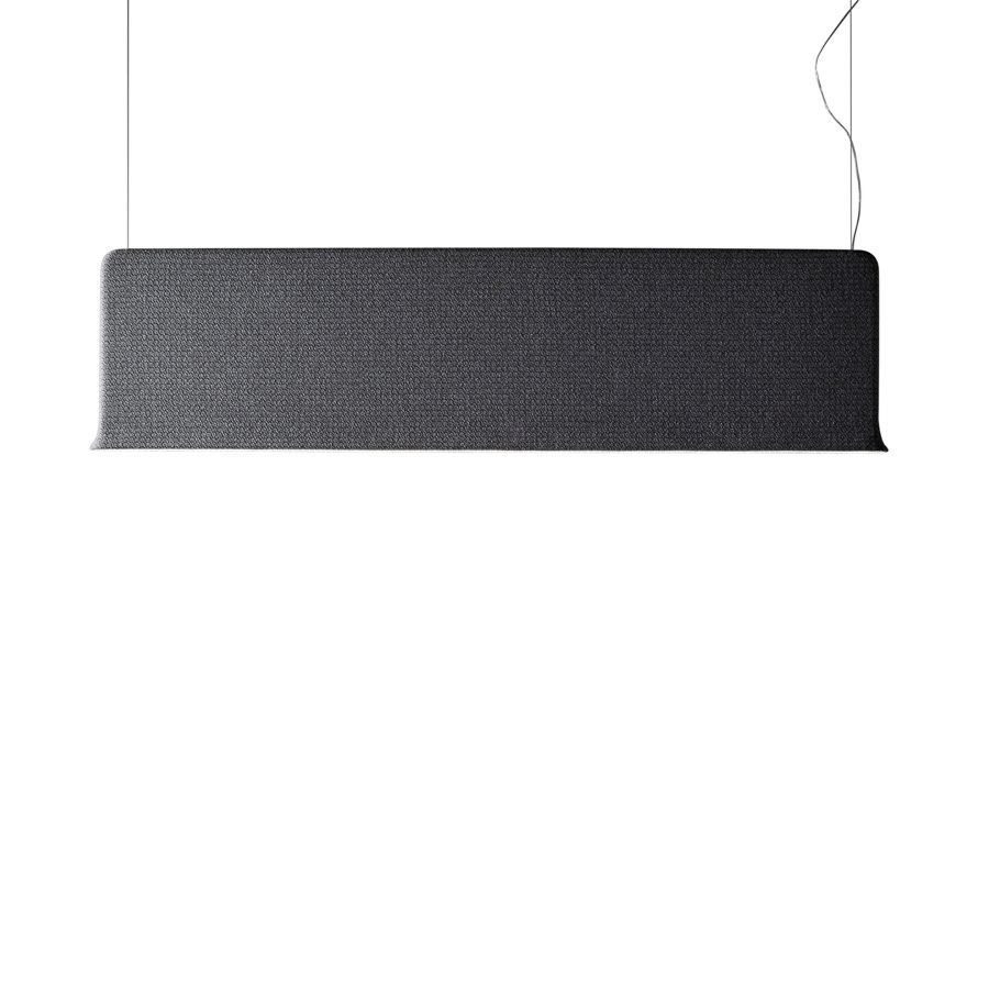 Akustikbelysning Trumpet, downlight, 204x51,5x8 cm, mörkgrå