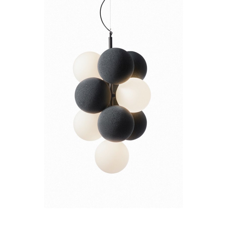 Akustiklampa Holly, vertikal, 54x101,5x58,5 cm, antracit