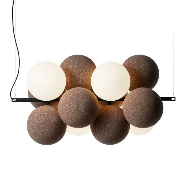 Akustiklampa Holly, horisontell, 105x58,5x54 cm, terracotta
