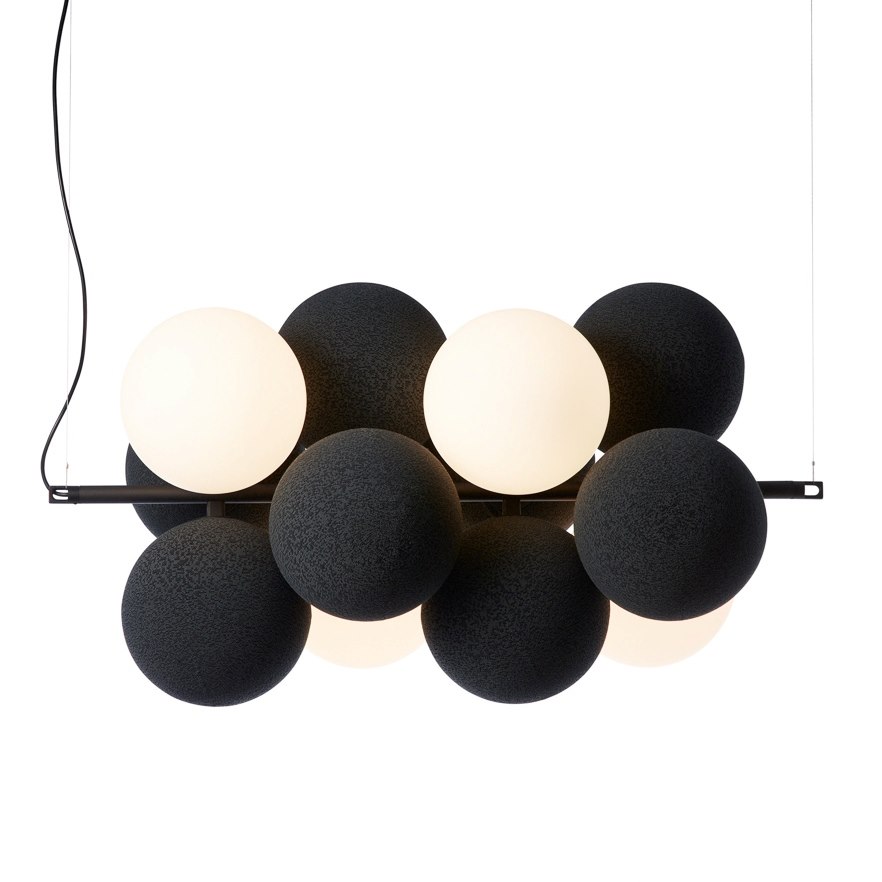 Akustiklampa Holly, horisontell m. DALI, 105x58,5x54 cm, antracit