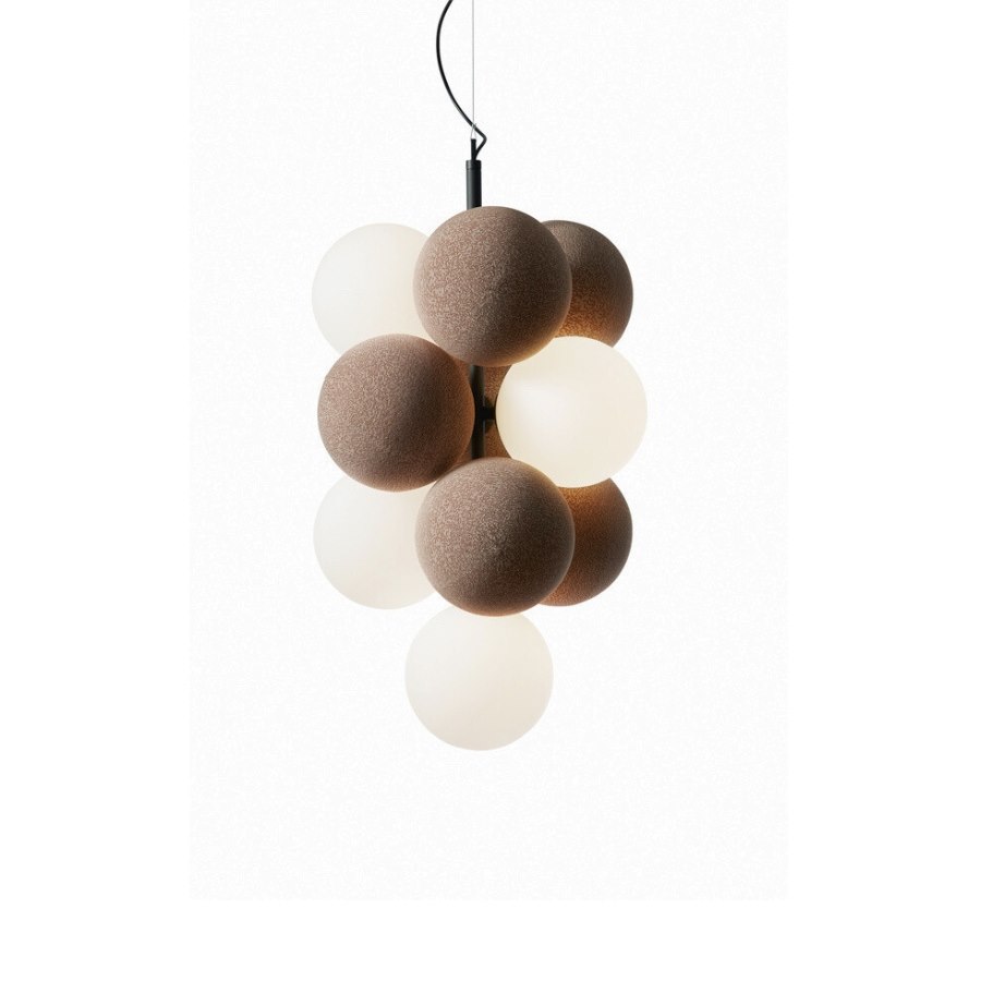 Akustiklampa Holly, vertikal m. DALI, 54x101,5x58,5 cm, terracotta