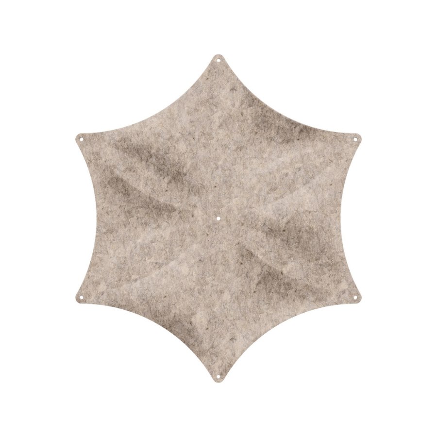 Hängande ljudabsorbent Airflake Blade stängd, 10-pack, 34,5x40 cm, hampa