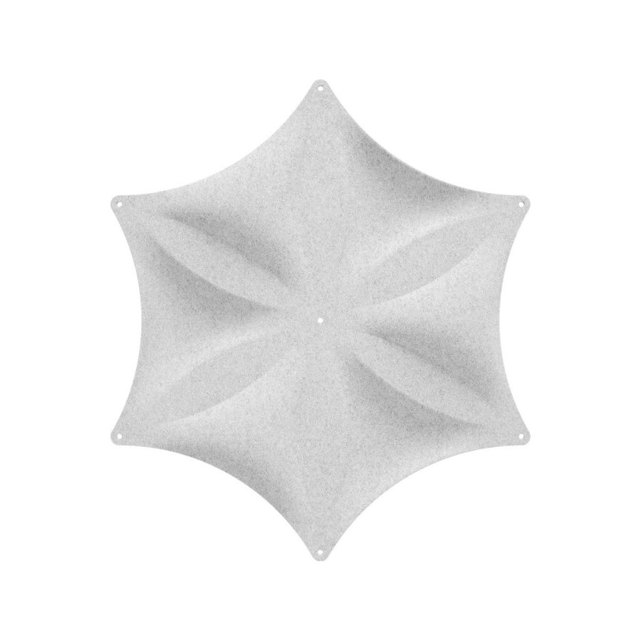 Hängande ljudabsorbent Hängande ljudabsorbent Airflake Blade stängd, 10-pack, 34,5x40 cm, vit