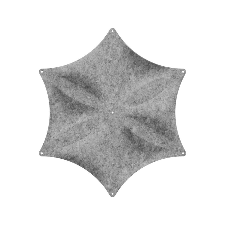 Hängande ljudabsorbent Airflake Blade stängd, 10-pack, 34,5x40 cm, grå
