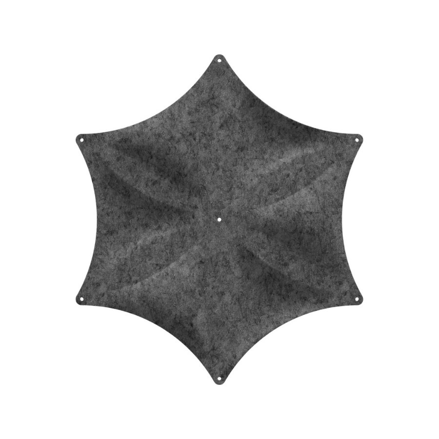 Hängande ljudabsorbent Airflake Blade stängd, 10-pack, 34,5x40 cm, mörkgrå