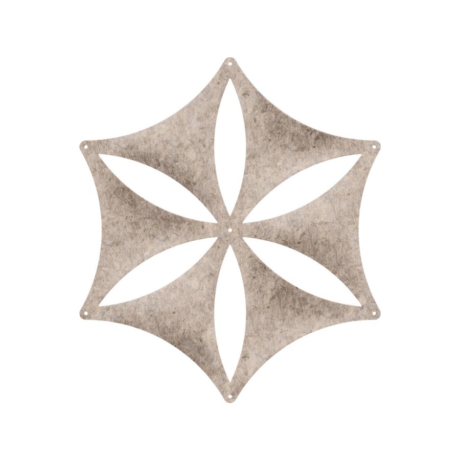 Hängande ljudabsorbent, Airflake Blade öppen, 10-pack, 34,5x40 cm, hampa